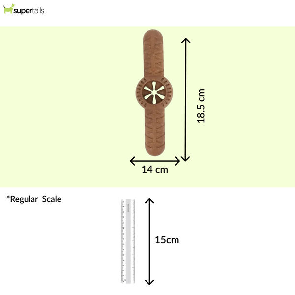 Talking Dog Club Bar Nylon Bone Heavy Chew Toy for Dogs (Brown)