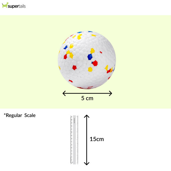 Talking Dog Club Bloom Ball Indestructible Heavy Chew Toy for Dogs (White)
