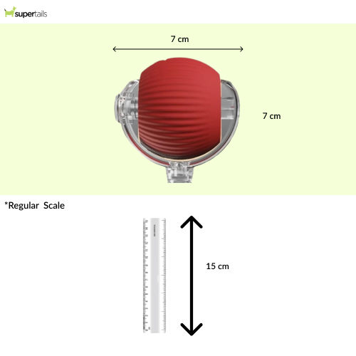 Talking Dog Club Automatic Rotating Interactive LED Ball for Cats, Kittens and Puppies (Red)