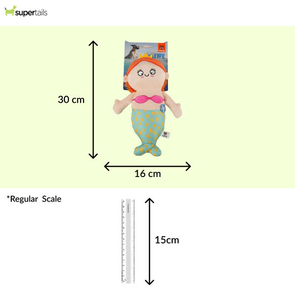 Barkbutler x Fofos Sealife Mermaid Plush Toy for Dogs