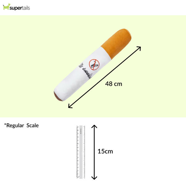 Talking Dog Club XL No Smoke Cigarette Plush Toy for Dogs (White)