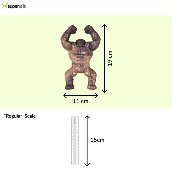 Talking Dog Club Gorilla Nylon Bone Heavy Chew Toy for Dogs (Brown)