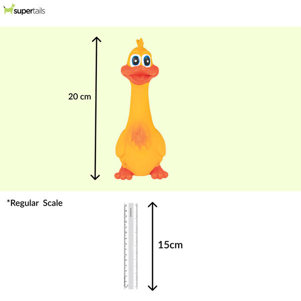 Trixie Duck Latex with Original Animal Sound Toy for Dogs (Yellow)