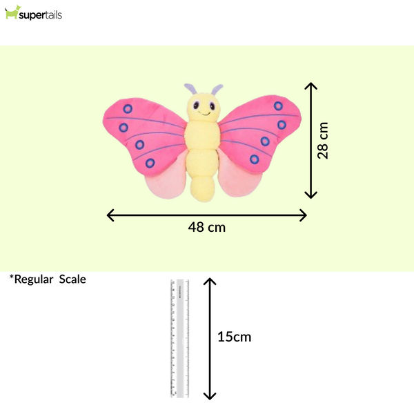 Barkbutler x Fofos Jumbo Butterfly Plush Toy for Dogs (Pink)