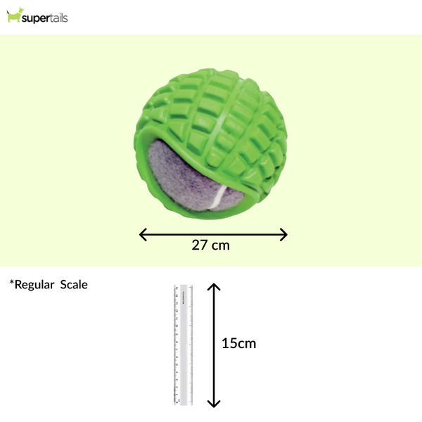 Talking Dog Club TRP Bounce Ball with Tennis Ball Toy for Dogs (Green)