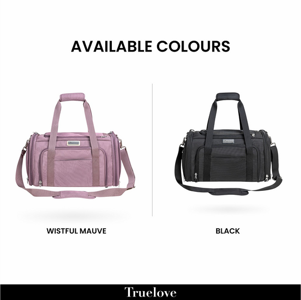 Truelove 3 Side Expandable Duffle Carrier for Dogs and Cats (Wistful Mauve)