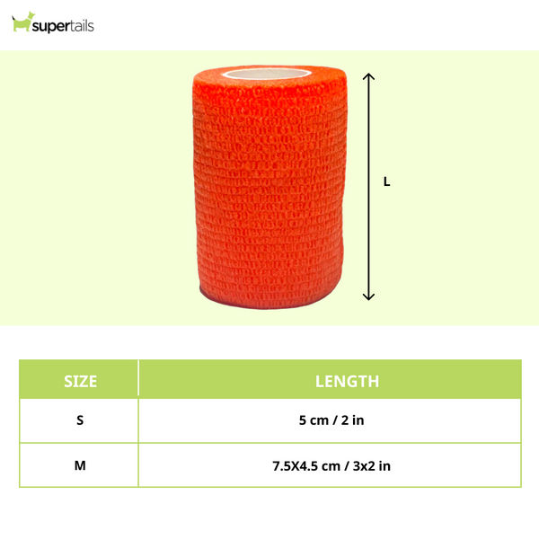 Talking Dog Club Self Adhesive Paws Wraps for Dogs (Orange)