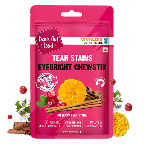 Bark Out Loud Tear Stains Eyebright Chew Stix Dog Treats