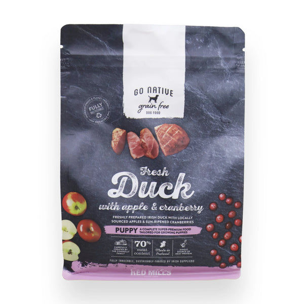 Pets Way Go Native Duck with Apple and Cranberry Puppy Dog Dry Food
