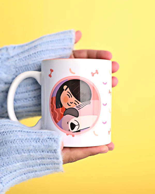 Furry Tales Ollie Snuggles Mom Ceramic Coffee Mug (White)