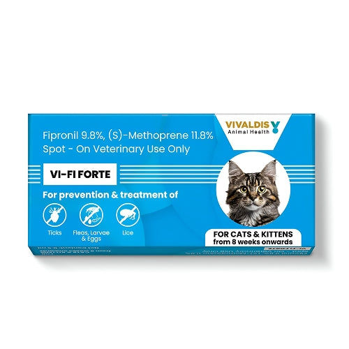 Vivaldis Vi-fi Forte Spot On for Cats and Kittens from 8 weeks onwards