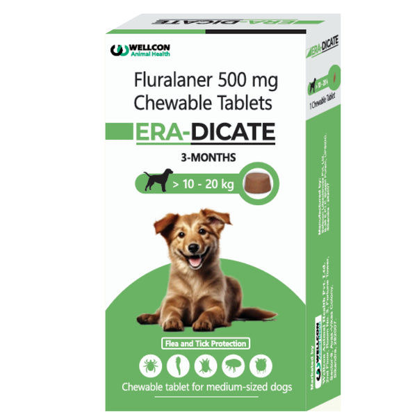 Wellcon Eradicate  (Fluralaner) 500mg Tablet for Dogs 10 to 20kg