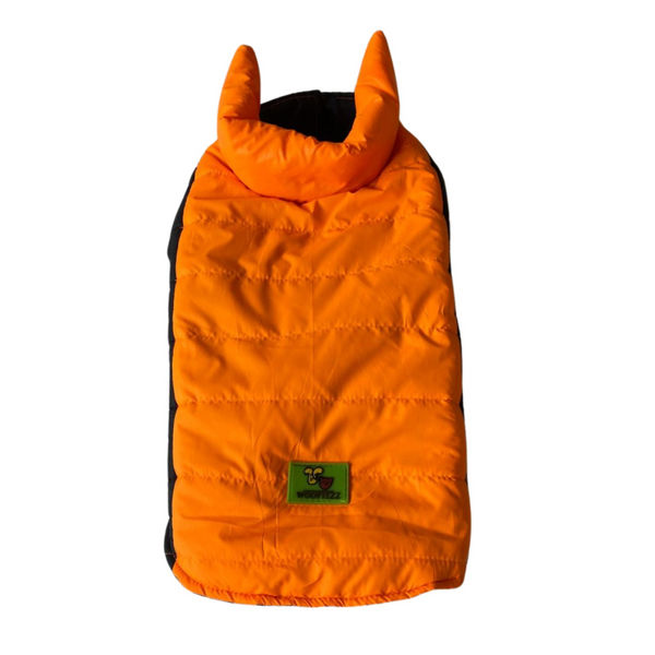 Woofiezz Warm & Comfortable Winter Jackets for Dogs and Cats (Orange/Blue)