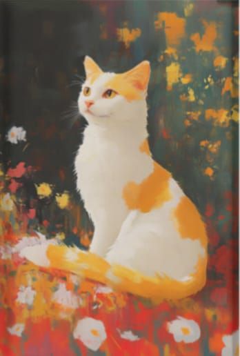 EverythingBoho The Farsighted Cat Wall Art (Bottle Green)