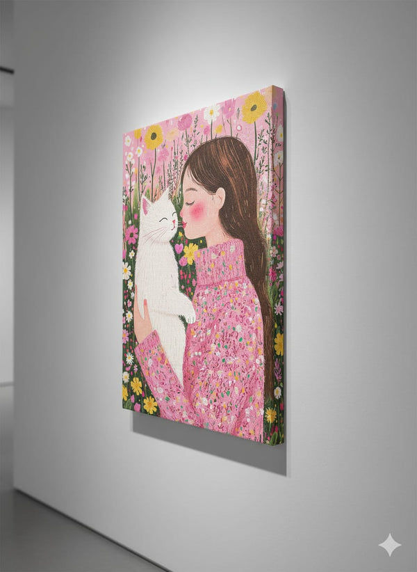 EverythingBoho Cat Mom Wall Art (Olive Green)