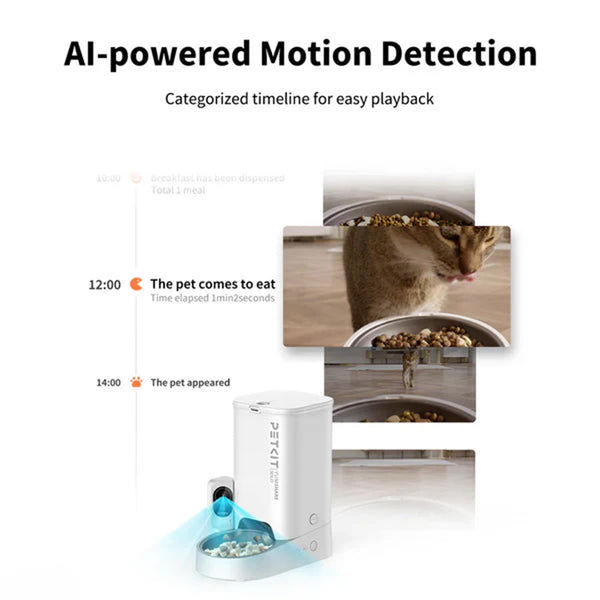 Petkit YumShare Solo Automatic 2.4G WiFi Food Dispenser with HD Camera for Dogs and Cats
