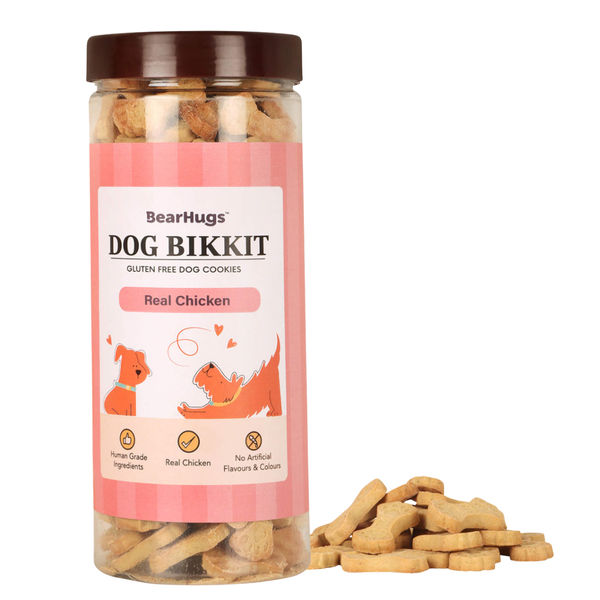 BearHugs Real Chicken Bikkit Gluten Free Cookies Dog Treats