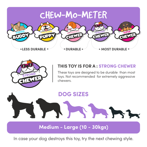 Barkbutler Chu the bone Treat Dispensing Toy for Dogs (Green)