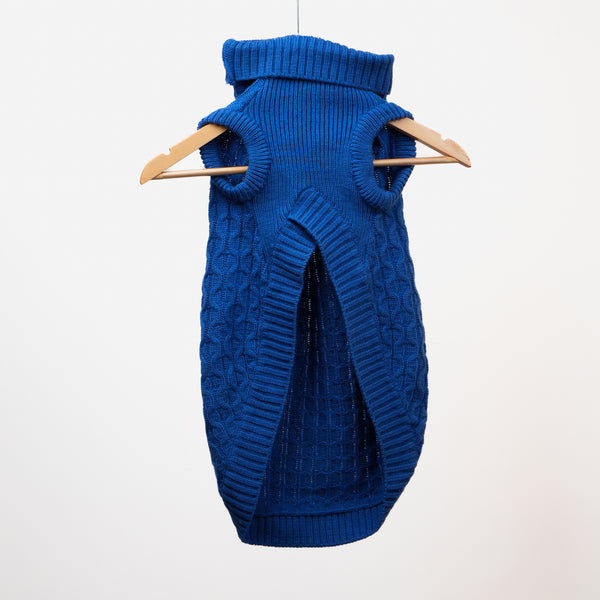 Skatrs Blue Sweater For Dogs and Cats