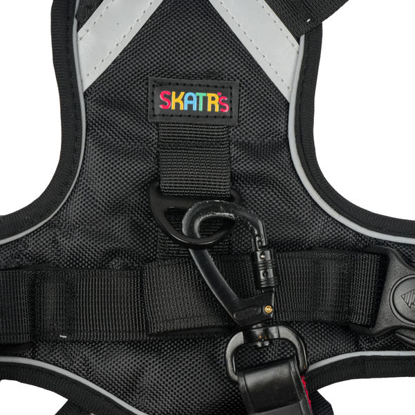 Skatrs Fully Padded Comfort Midnight Reflective Harness for Dogs & Cats (Black)