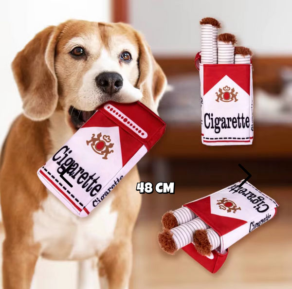 Talking Dog Club No Smoke Cigarette with Cover Plush Toy for Dogs