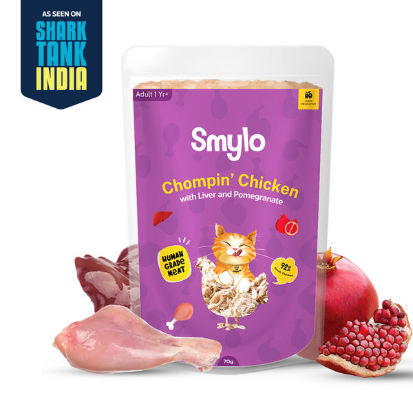 Smylo Adult Chicken & Liver, Pomegranate, Fresh & No-Preservative Wet Cat Food