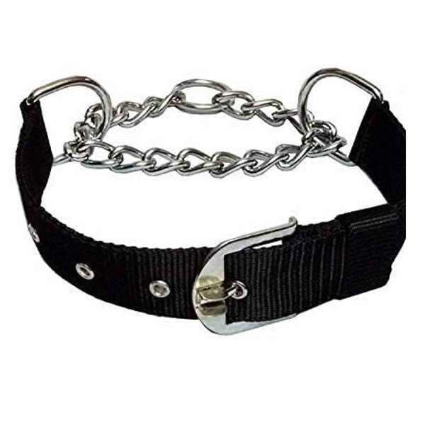Chullbull Nylon & Stainless Steel Choke Chain Collar for Dogs
