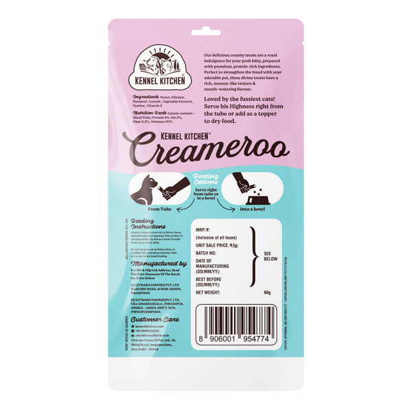 Kennel Kitchen Creameroo Chicken with Mackerel Creamy Cat Treats