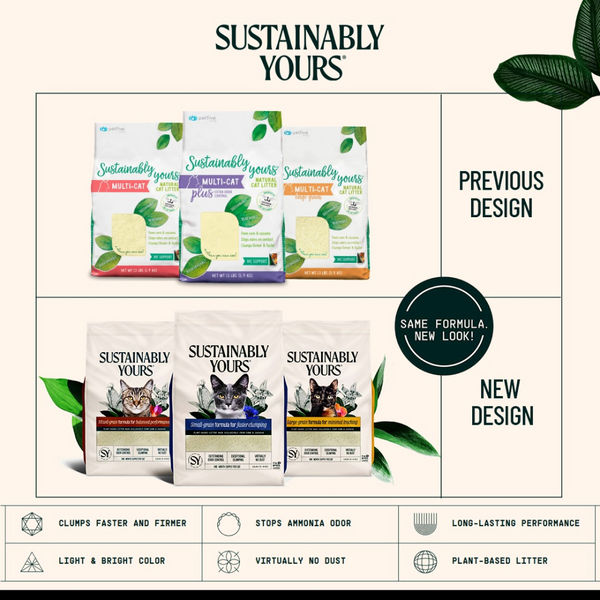 Sustainably Yours Multi Cat Plus Unscented Small Granules Cat Litter