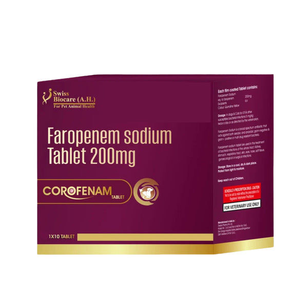 Corise Corofenam 200mg Tablet (Faropenem Sodium) for Dogs and Cats
