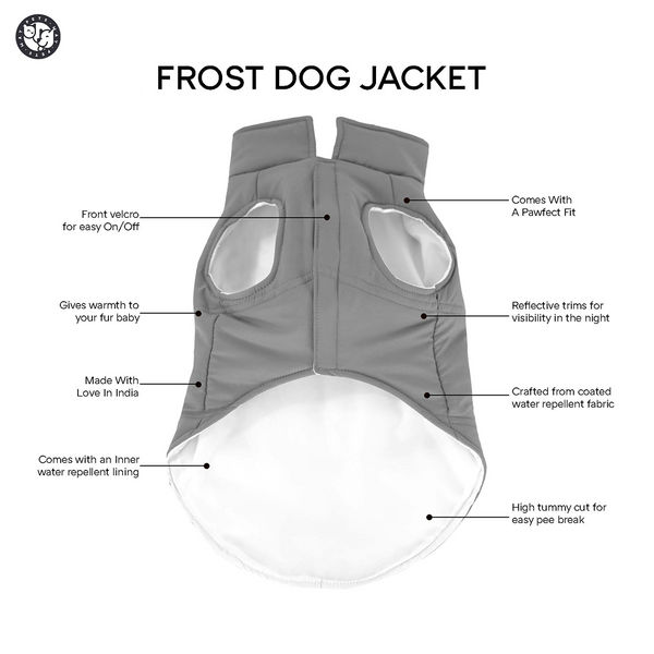 Pets Way Frost Winter Jacket for Dogs (Grey)