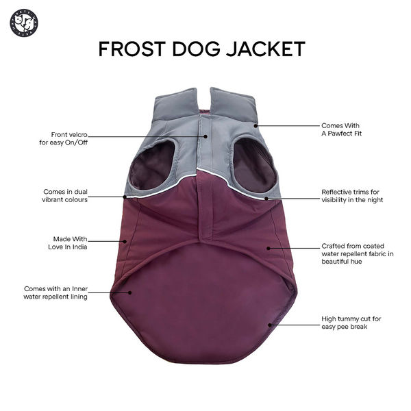 Pets Way Frost Winter Jacket for Dogs (Wine)