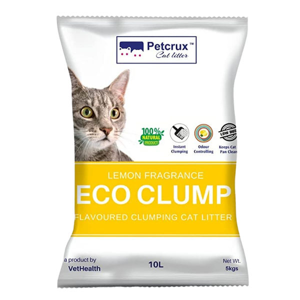 Petcrux Lemon Scented Eco Clumping Cat Litter