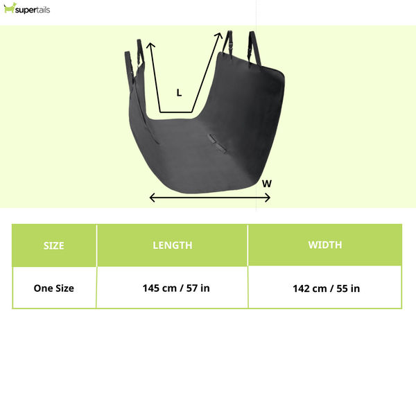 Hunter Rear Car Seat Cover for Dogs (Grey)