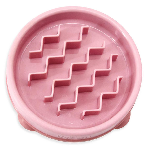 Outward Hound Fun Feeder Slow Feeder Bowl for Dogs (Pink)