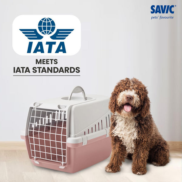Savic Trotter 1 IATA Approved Travel Carrier for Dogs and Cats (Grey/Ash Rose)