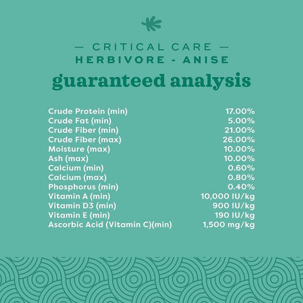 Oxbow Critical Care Anise Herbivore Dry Food for Rabbits and Guinea Pigs