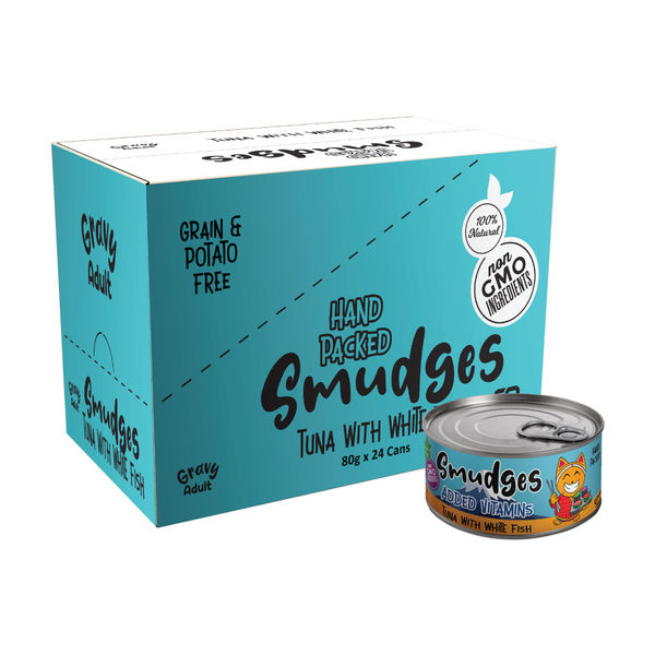 Smudges Tuna with White Fish in Gravy Adult Cat Wet Food