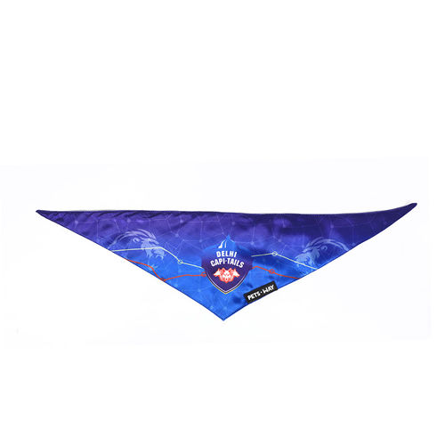Pets Way Delhi Capi Tails IPL Bandana for Dogs and Cats (Blue) | Indian Pet League