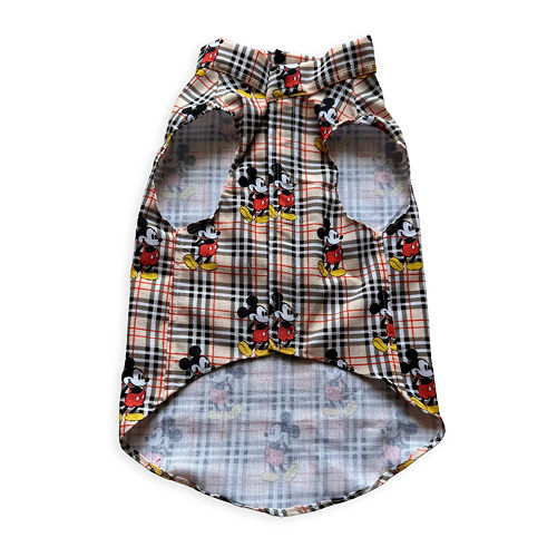 Pawgypets Mickey Check Sando for Cats (Beige)