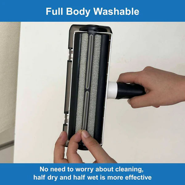 Hank Pet Hair Remover Reusable Lint Remover Roller Brush (Black)