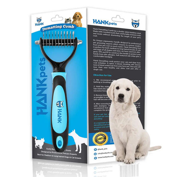 Hank Pet Safe Dematting Comb Easy Mats and Tangles Remover