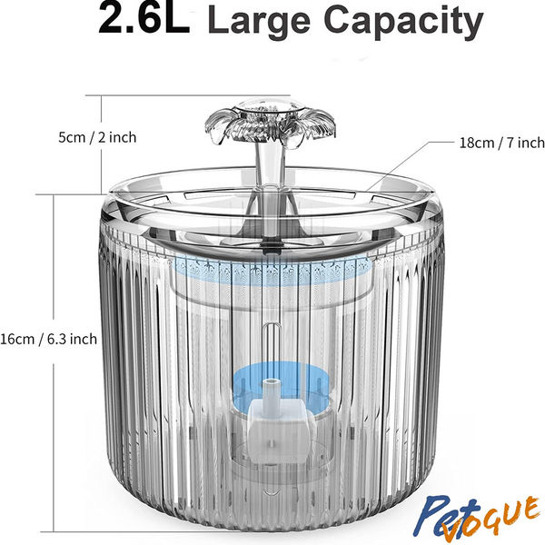 Pet Vogue Fountain Water Dispenser for Cats and Dogs