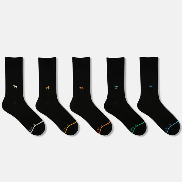 SocksXpress WWF India Themed Formal Crew Socks for Men (Pack of 5)