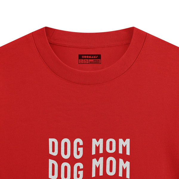 Hoomans Dog Mom Everyday T Shirt for Women (Red)