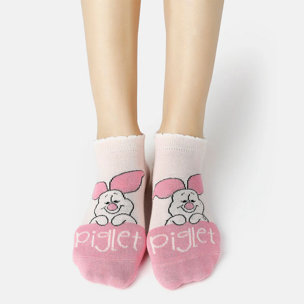SocksXpress Winnie The Pooh Themed Ankle Socks for Women (Pack of 3)