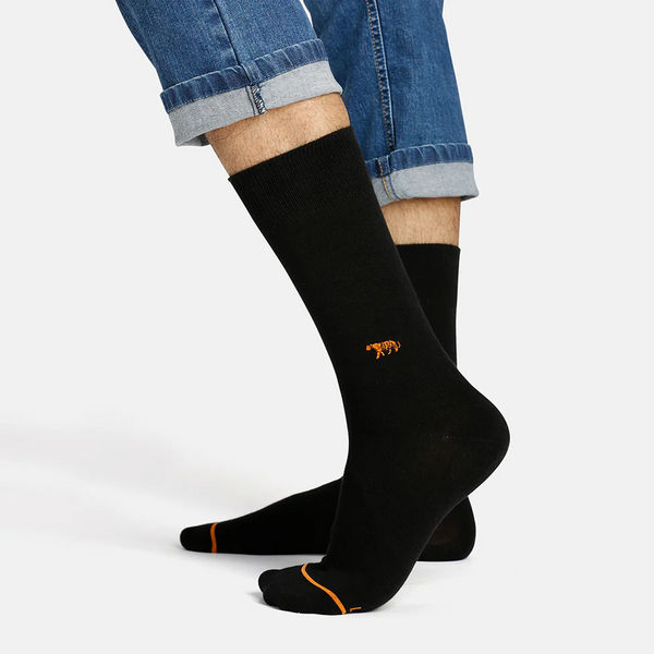 SocksXpress WWF India Themed Formal Crew Socks for Men (Pack of 5)