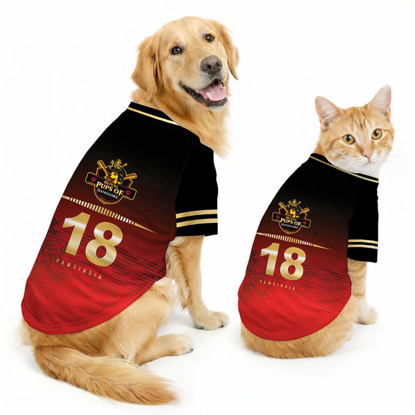 Pawsindia Royal Pups Of Bangalore T20 Pets Premier League Jersey for Dogs | Indian Pet League