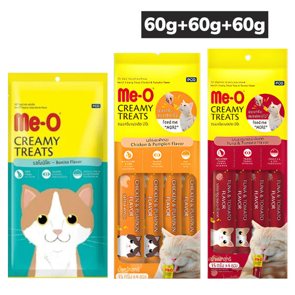 Me O Bonito Creamy, Chicken and Pumpkin and Tuna and Tomato Creamy Combo Cat