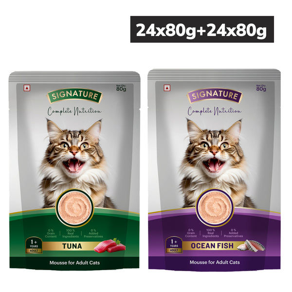Signature Grain Zero Tuna and Ocean Fish Mousse Combo Adult Cat Wet Food